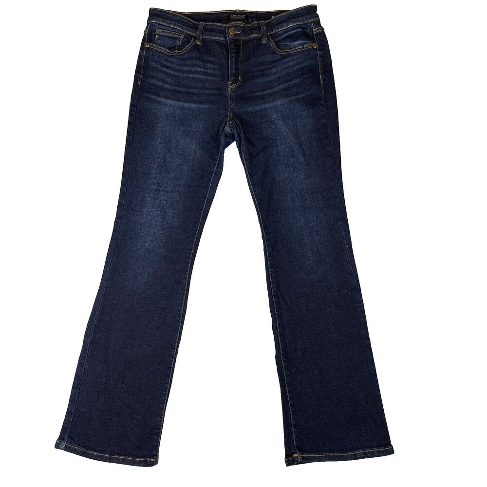 Judy Blue Bootcut Jeans Women 15/32 (34x32) Dark Wash Stretch Mid Rise JB82361DK